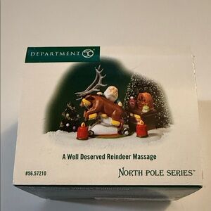 Department 56 North Pole Series A well deserved reindeer massage